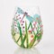 Lolita Glass Dragonfly Stemless Hand Painted Wine Glass 5in H